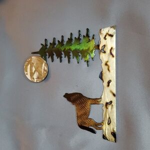 Beautiful Wolf Metal Art‎ Magnet